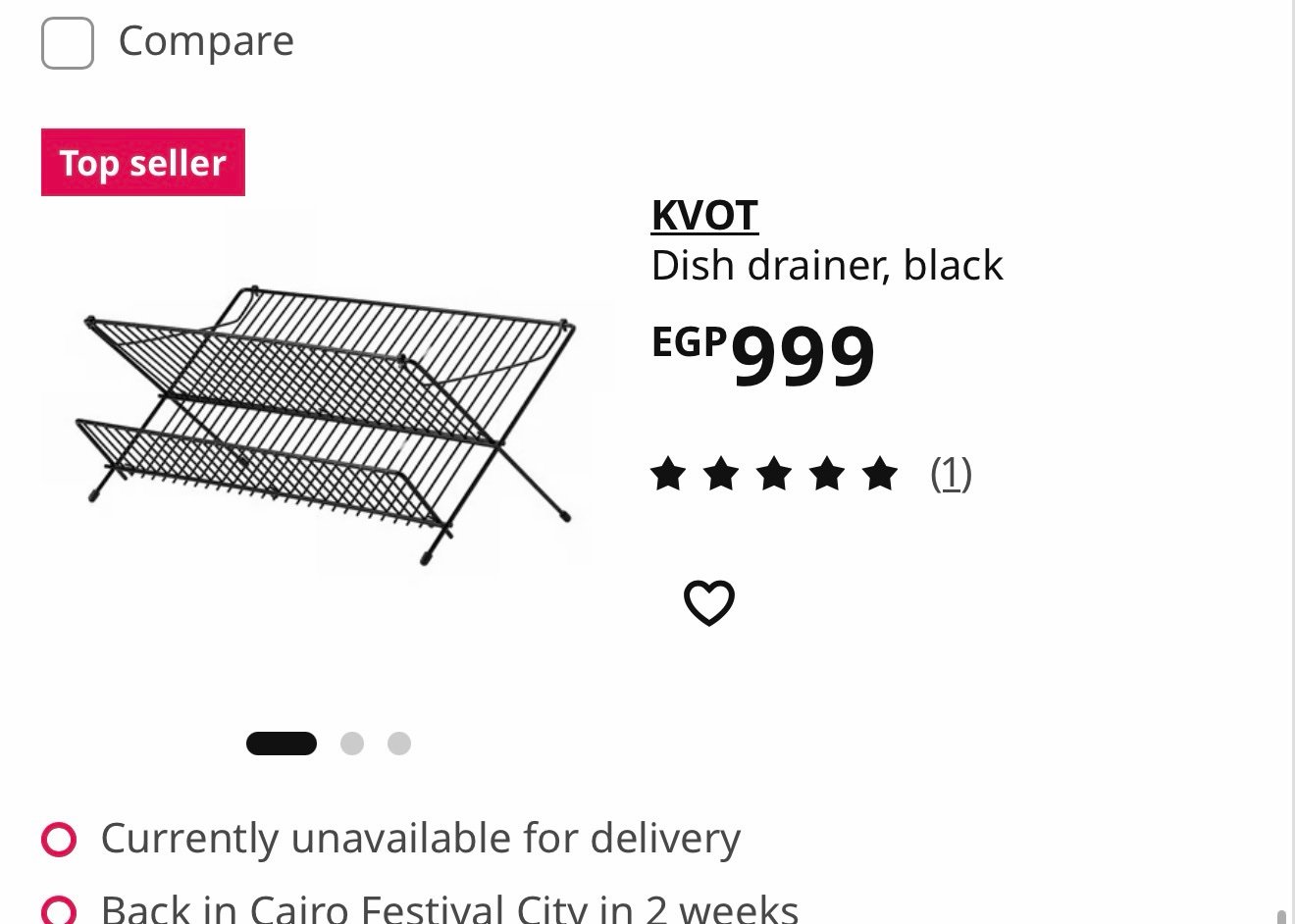 ✨KVOT
Dish drainer, black - Image 2