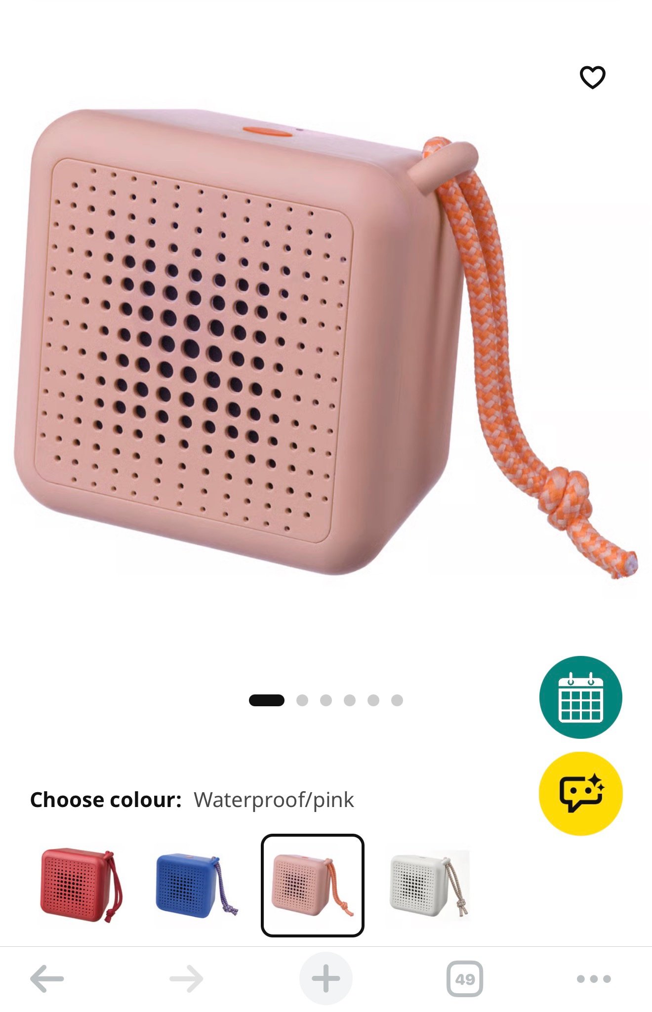 ✨VAPPEBY
Portable bluetooth speaker, waterproof/pink