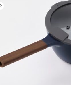 ✨KLIPPFISK
Saucepan with lid, non-stick coating glass/wood black-blue, 2.3 l - Image 4